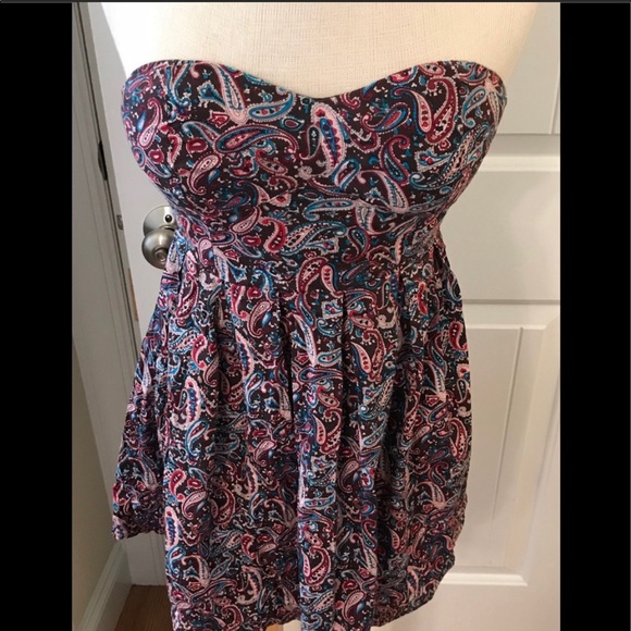 Flirty Paisley Strapless dress Rue21 small - Picture 3 of 8